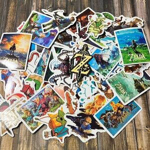 5for$10 Legend of Zelda, breath of the Wild 50 Pack of Glossy Stickers Pack